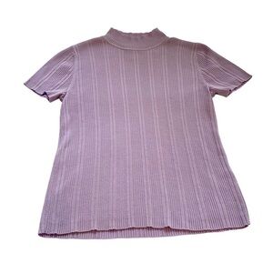Sag Harbor Lavender Mockneck Top